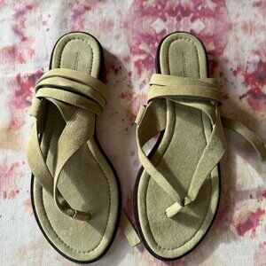 Reformation Justine Lace Up Thong Sandal - New - 9.5